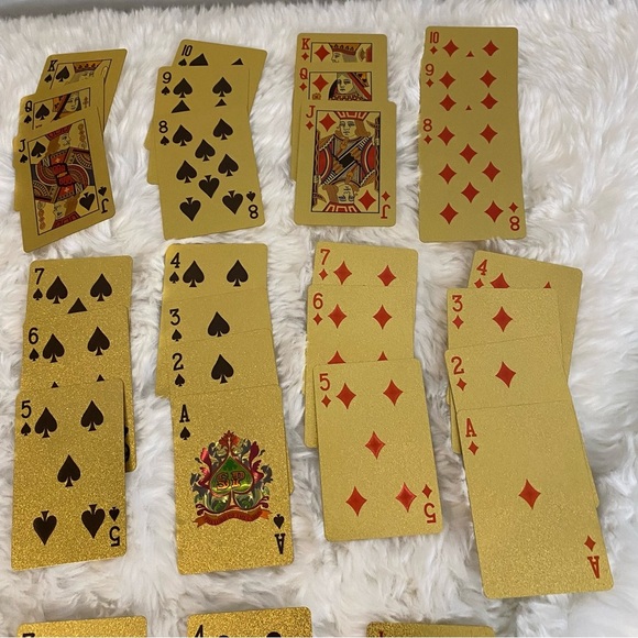 Deck of Playing Cards in Gold Foil Benjamin Franklin - Picture 7 of 11